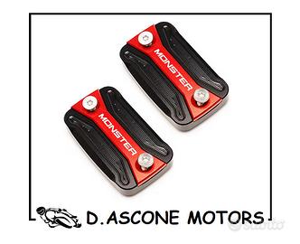 Coppia coperchi pompa freni Monster rosso