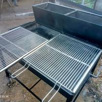 BARBECUE LEGNA E CARBONE PARTY A 2 GRIGLIE TONDINO