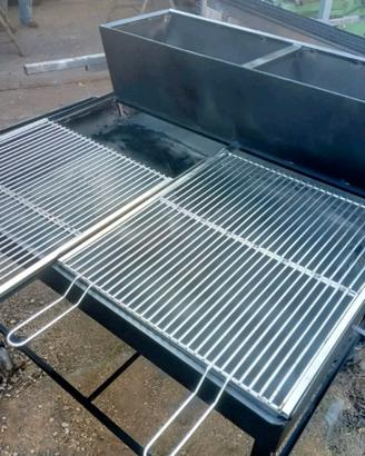 BARBECUE LEGNA E CARBONE PARTY A 2 GRIGLIE TONDINO