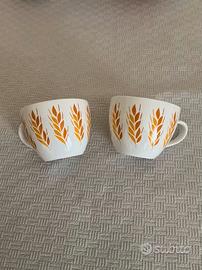 2 Tazze + 2 piatti Mulino Bianco "spighe di grano"