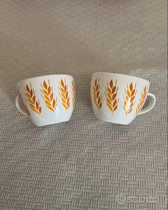 2 Tazze + 2 piatti Mulino Bianco "spighe di grano"