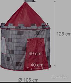 Tenda per bimbi a forma di castello
