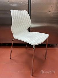 Sedia con gambe cromo