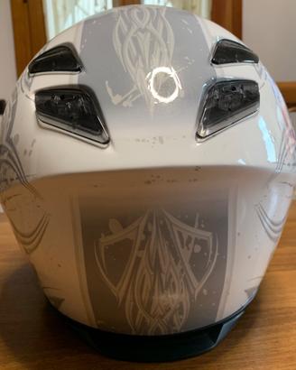 Casco Shoei integrale bianco-argento fibra vetro e