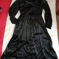 Abito vestito lungo nero elegante taglia xl 