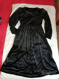 Abito vestito lungo nero elegante taglia xl 