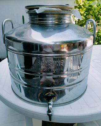 Fusto olio in acciaio inox 18/10 - 25 litri