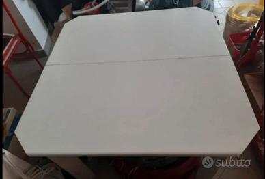 tavolo quadrato legno bianco estensibile 