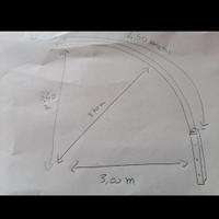 pali curvi per tettoia o copertura