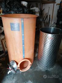 botte vetroresina 500l botte acciaio 200l