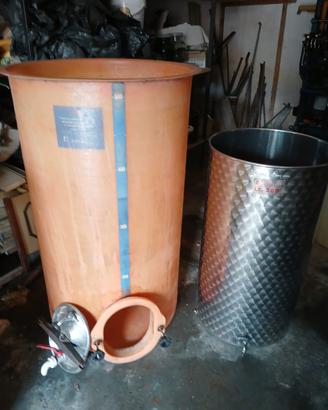 botte vetroresina 500l botte acciaio 200l