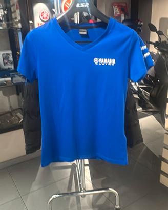 T-SHIRT YAMAHA RACING DONNA con bande nere sulle m