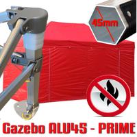 Gazebo 4,5x3 rosso professionale ignifugo allumini