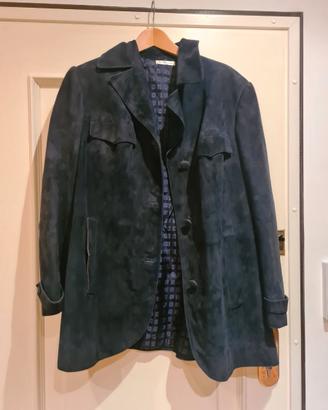Giacca di renna vintage anni 60 Roma blu taglia 46