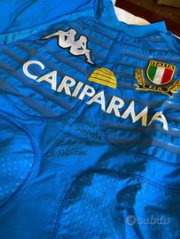 Maglia nazionale rugby Italia autografata Parisse