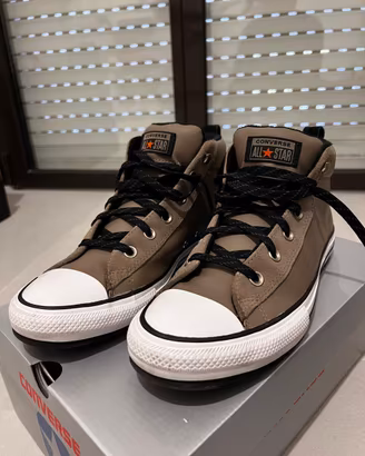 Converse All Star in pelle marrone chiaro 43