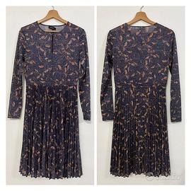 MAX&CO Vestito abito viola lurex plissettato