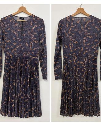 MAX&CO Vestito abito viola lurex plissettato