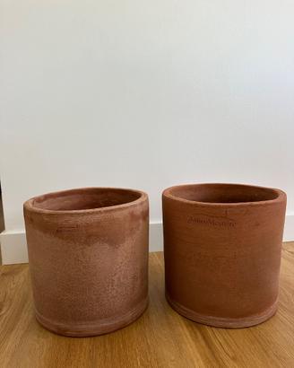N.4 Vasi cilindrici in terracotta di qualità