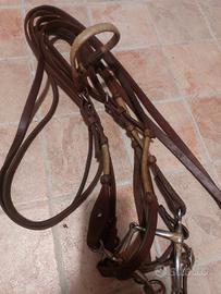 testiera western con inserti in budello