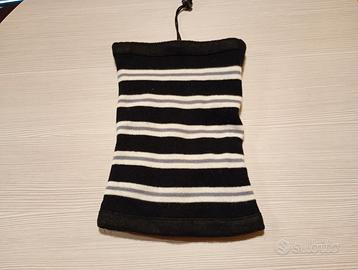 Paracollo/cappello a righe in pile