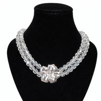 COLLANA VINTAGE ARGENTO 925 CON PERLE DI VETRO