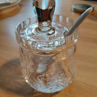 Zuccheriera cristallo con coperchio e dosatore