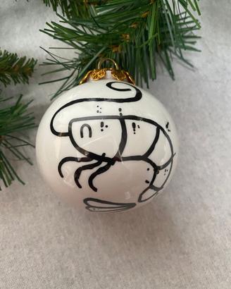 Pallina palla per l'albero di Natale gambero