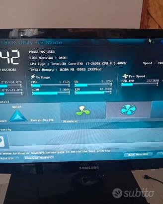 SCHEDA MADRE ASUS + i7 + 16GB + DISSIPATORE
