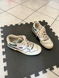 Sneakers new balance taglia 43 bianche e verdi