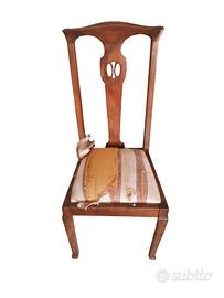 Sedia stile Biedermeier da restaurare