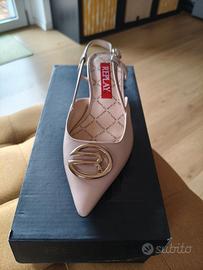sandalo sling back Replay rosa cipria tacco kitten