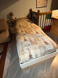 Letto singolo con contenitore