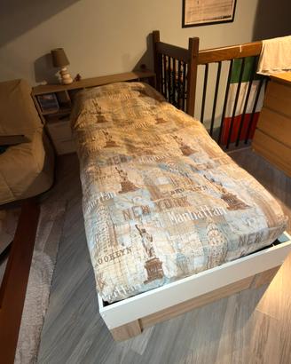 Letto singolo con contenitore