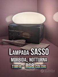 Un morbido sasso, luce notturna per  bambini e adu