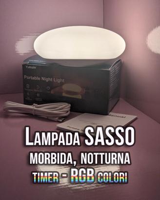 Un morbido sasso, luce notturna per  bambini e adu
