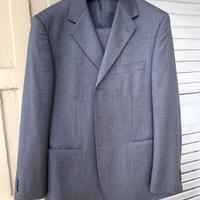 Vestito completo valentino rifinito a mano grigio