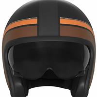 Casco jet vintage NOX NEXT nero opaco / ruggine