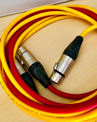 2 CAVI AUDIO CORDIAL XLR NEUTRIK.