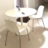 Tavolo Tondo Bianco Ikea  Docksta + Sedie