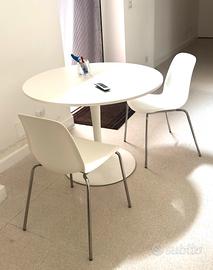 Tavolo Tondo Bianco Ikea  Docksta + Sedie