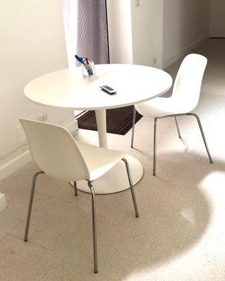 Tavolo Tondo Bianco Ikea  Docksta + Sedie