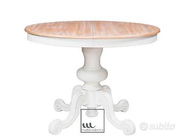 Tavolo rotondo allungabile shabby chic