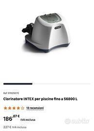 Cloratore per piscina e motore con filtro a sabbia
