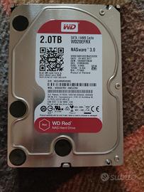 harddisk hard disk rosso wd red  sata 3,5 2tb 2 tb