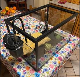 Acquario / Tartarughiera con filtro e accessori