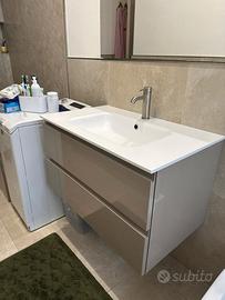 Mobile bagno lavandino sospeso legno laccato