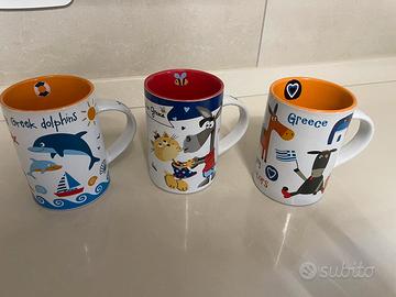 Tazze colorate dalla Grecia.