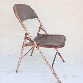 sedia industriale pieghevole Francia bar metallo 