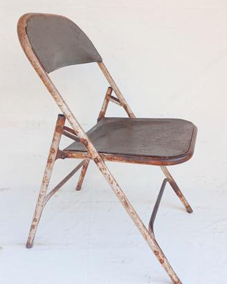 sedia industriale pieghevole Francia bar metallo 